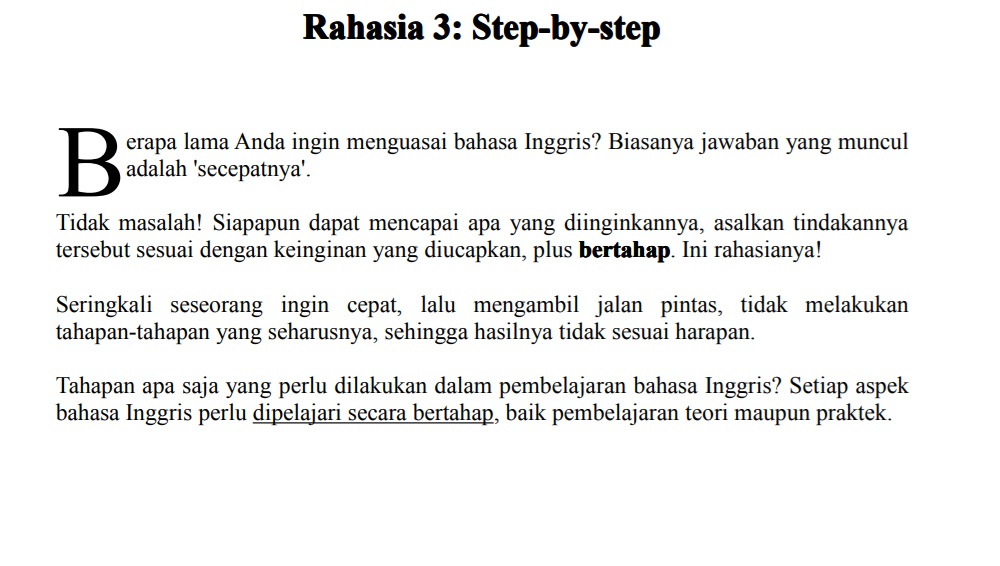 Rahasia menguasai bahasa Inggris (Part 3)